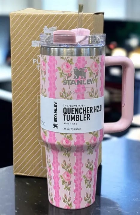 stanley 40 0z quencher premium viral aesthetic edition